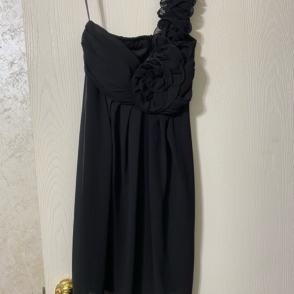 Black one shoulder dress